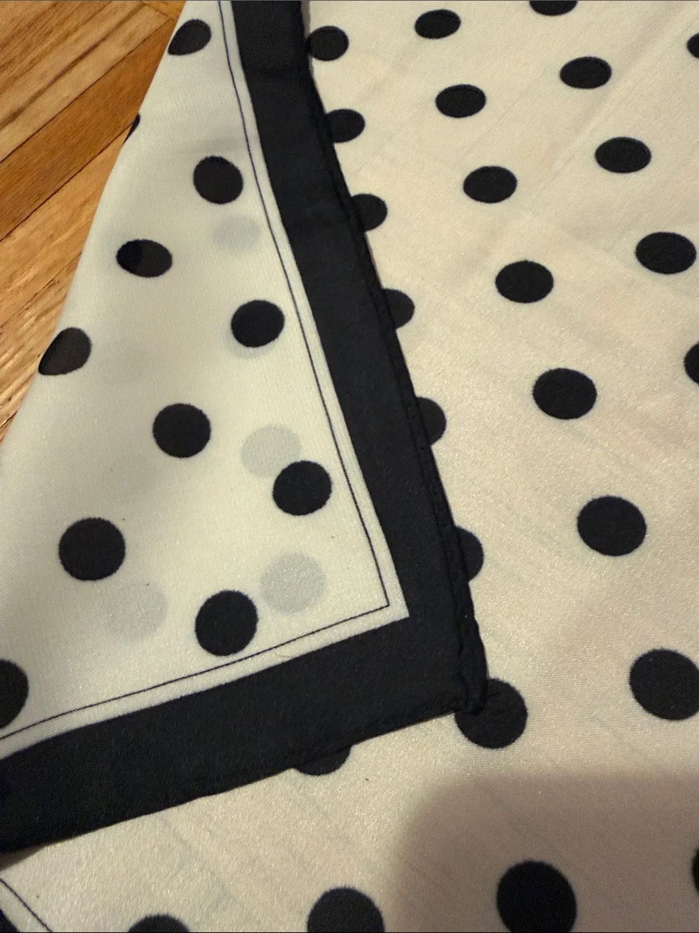 Black and White Polka Dot Scarf